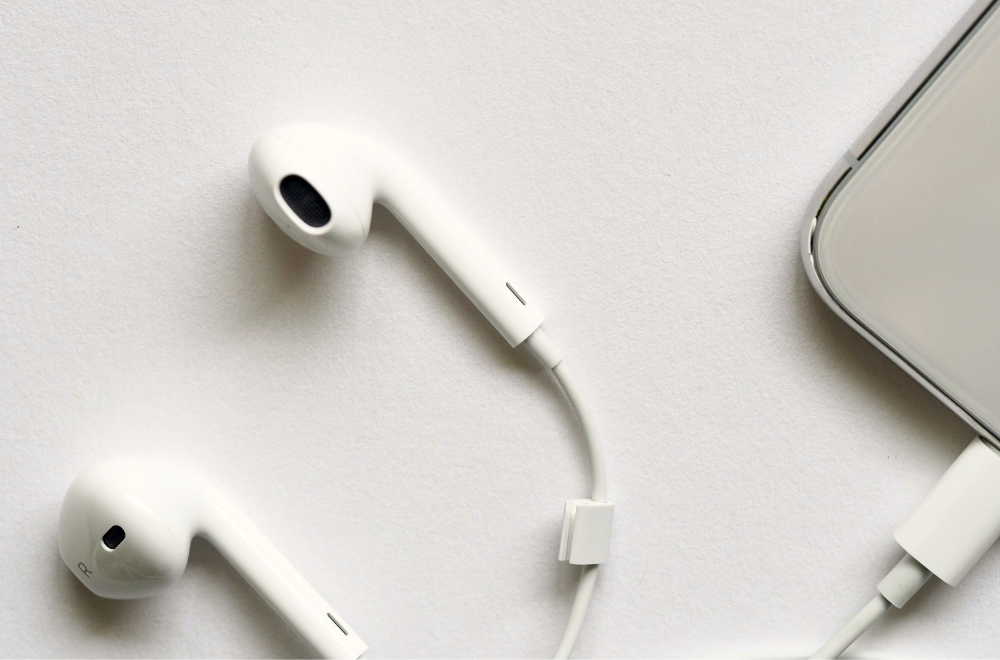 słuchawki douszne białe